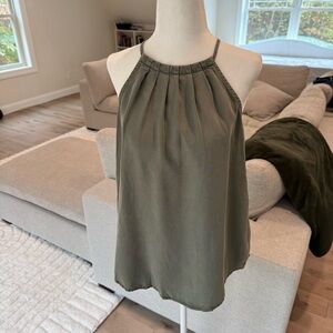 Francesca’s Green Chambray Tank, S